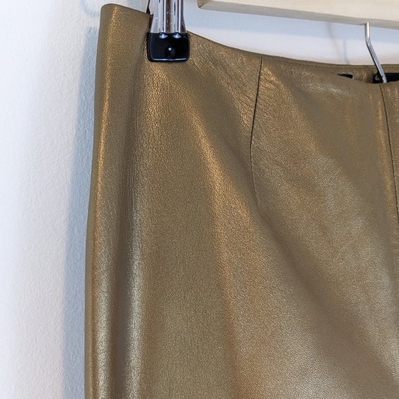 Champaign Gold 100% Lamb Leather Pants - Picture 7 of 13